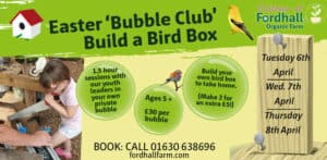 Easter 'Bubble Club' - Build a bird box @ Fordhall Organic Farm  | England | United Kingdom